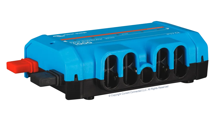 High quality photo of the Victron - LYN060102010 - Lynx Distributor - Power Distribution System M10 - Angled Left View. Photographed by Current Connected