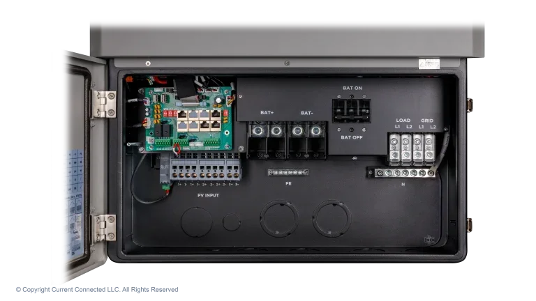 High quality photo of the EG4 - EG4B3S1GBBRKR90AV1 - FlexBOSS21 Hybrid Inverter - Internal View. Photographed by Current Connected