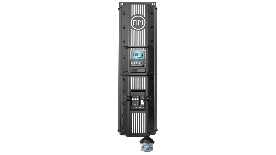 High quality photo of the MidNite Solar - MNHAWKESBAY120-PW - Hawke's Bay 120 Charge Controller + E-panel (Pre-wired) - Front View. Photographed provided by vendor.