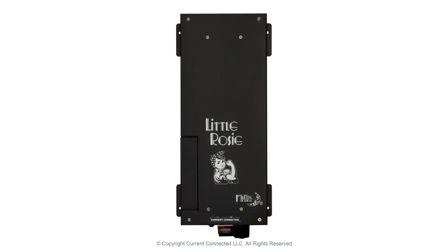High quality photo of the Midnite Solar - MNLR3648M - Little Rosie 48V 3600W 120V Inverter-60A Charger - Top View. Photographed by Current Connected
