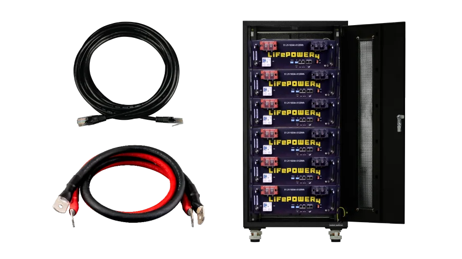 High quality photo of the EG4 6 Slot Rack Loaded LiFePower4v2 Kit. Photographed by Current Connected