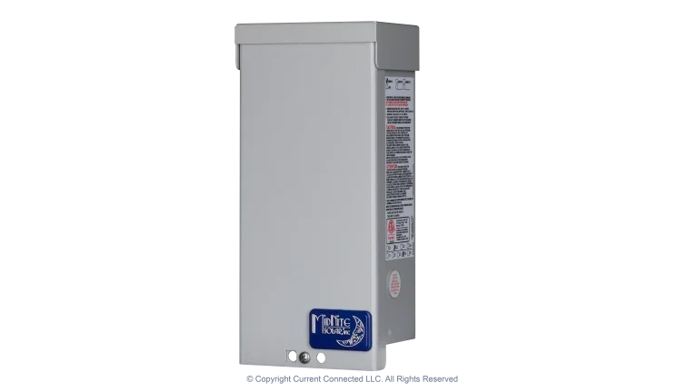 High quality photo of the Midnite Solar - MNPV3 - PV Breaker/Combiner Box - Angled Right View. Photographed by Current Connected