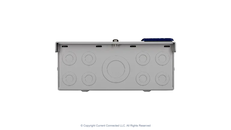 High quality photo of the Midnite Solar - MNPV6 - PV Breaker/Combiner Box - Bottom View. Photographed by Current Connected