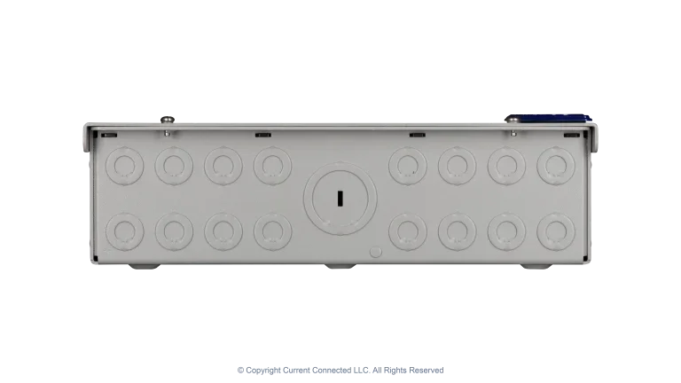 High quality photo of the Midnite Solar - MNPV12 - PV Breaker/Combiner Box - Bottom View. Photographed by Current Connected