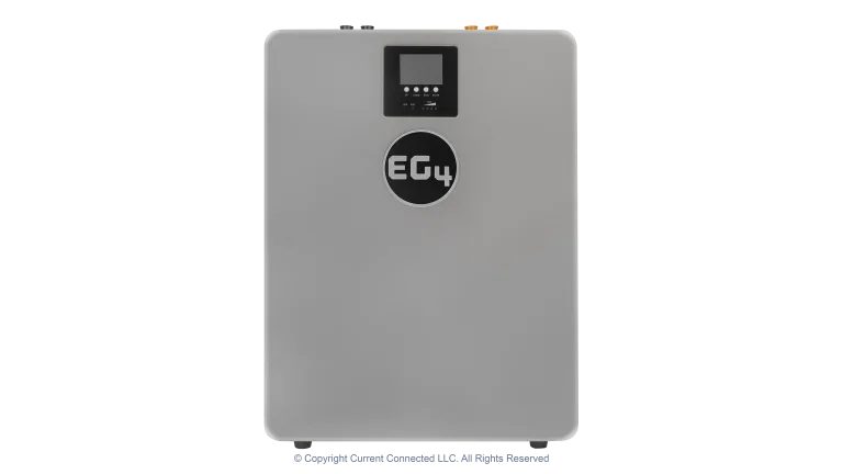 A high quality image of the 48V 100AH LL Indoor Wall Mount Battery Front view provided by EG4 Electronics