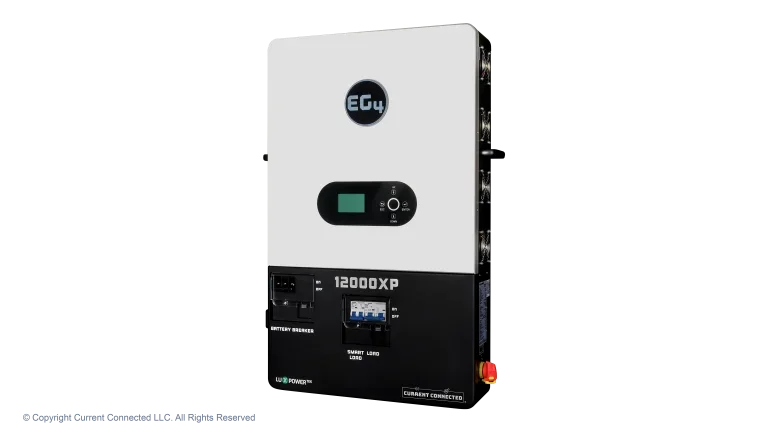 High quality photo of the EG4 - EG412000XPV1 - 48V Off-Grid All-In-One - Right View. Photographed by Current Connected
