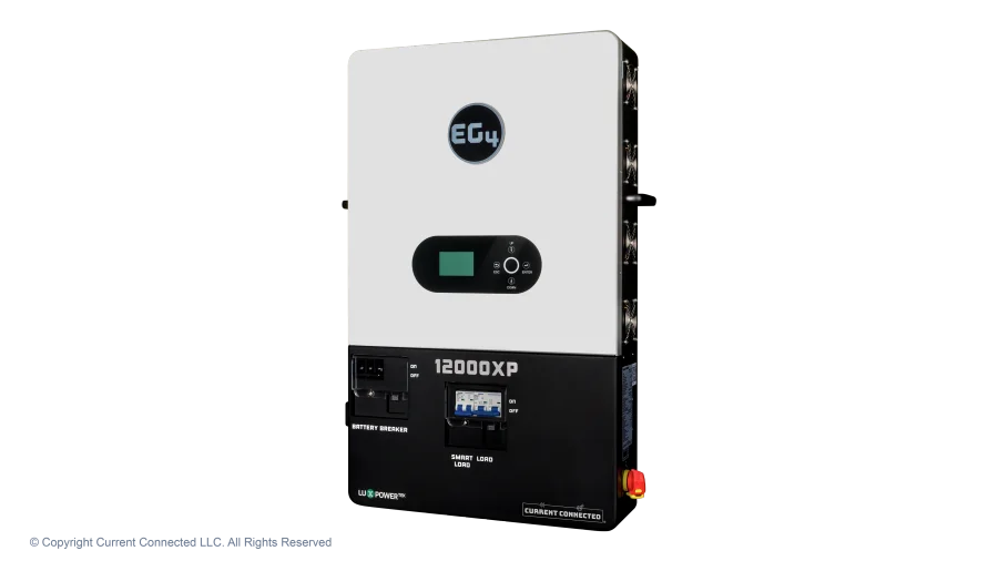 High quality photo of the EG4 - EG412000XPV1 - 48V Off-Grid All-In-One - Right View. Photographed by Current Connected