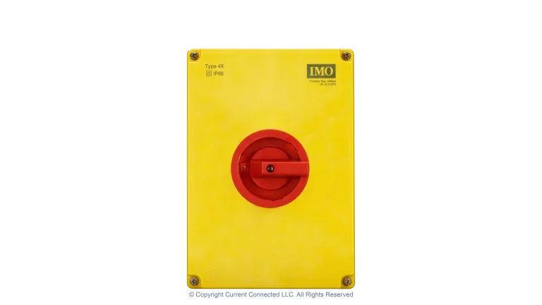 High quality photo of the IMO Isolator 3Pole 63A Front view. Photographed by Current Connected.
