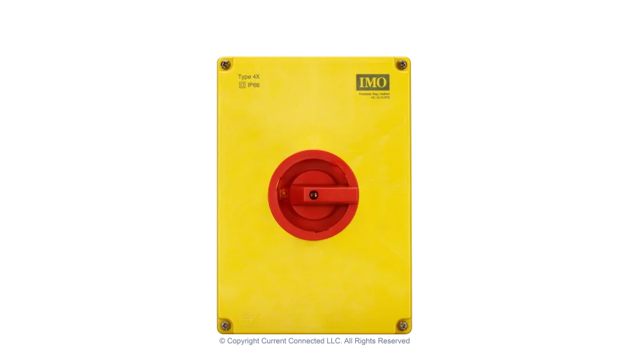 High quality photo of the IMO Isolator 3Pole 63A Front view. Photographed by Current Connected.