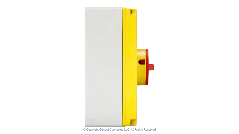 High quality photo of the IMO - PE69-3063 - PV Isolator 63/125 - Side View. Photographed by Current Connected.