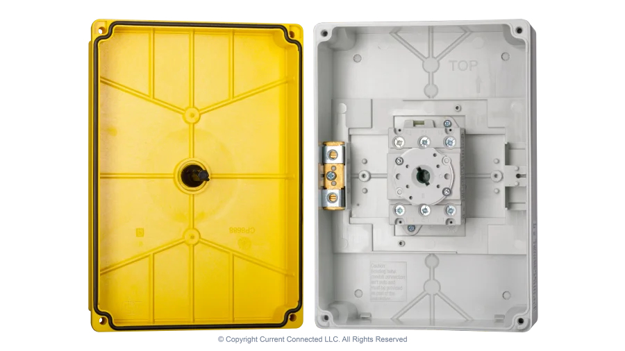 High quality photo of the IMO PV (Solar) Isolator 63A Internal. Photographed by Current Connected.