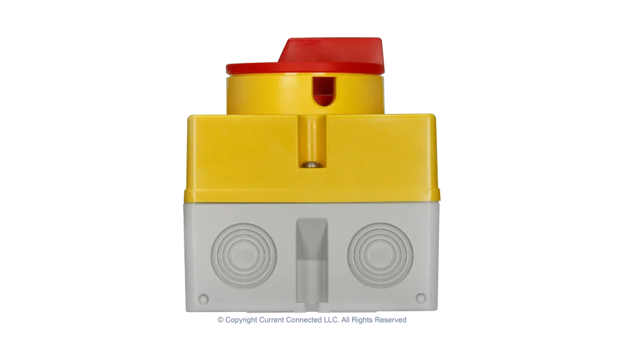 High quality photo of the IIMO - PE69-3020L - Isolator 3Pole 20A+32A - Bottom View. Photographed by Current Connected.