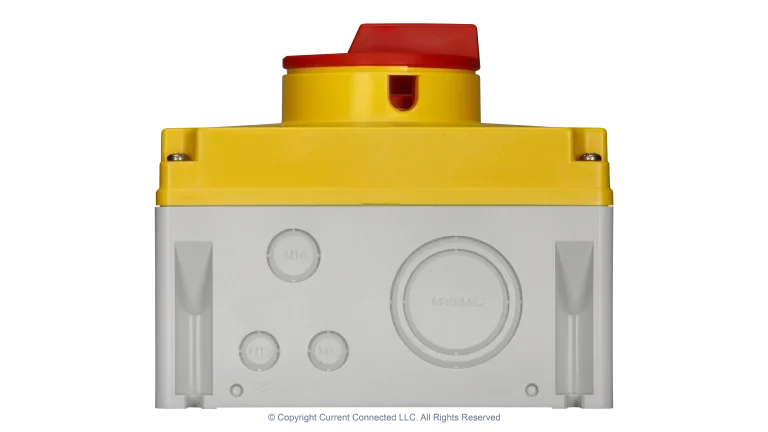 High quality photo of the IMO - PE69-3063 - PV (Solar) Isolator 63-125 Bottom view. Photographed by Current Connected.
