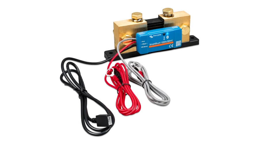 High quality photo of the Victron - SHU065210050 - SmartShunt 6.5-70VDC - 1000A IP65 - With Wires Photographed by Current Connected.
