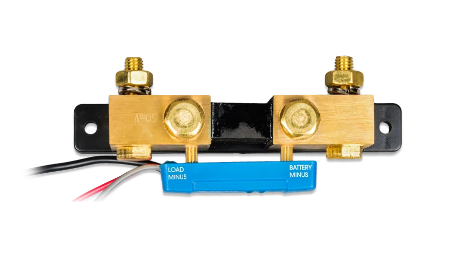 High quality photo of the Victron - SHU065210050 - SmartShunt 6.5-70VDC - 1000A IP65 - Top view Photographed by Current Connected.
