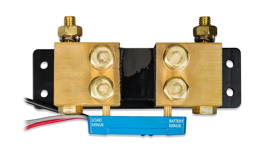 High quality photo of the Victron - SHU065220050 - SmartShunt 6.5-70VDC - 2000A IP65 - Top view Photographed by Current Connected.