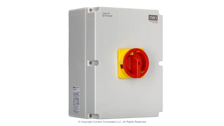 High quality photo of the IMO Changeover Switch, 3 Pole 63A ISO. Photographed by Current Connected.