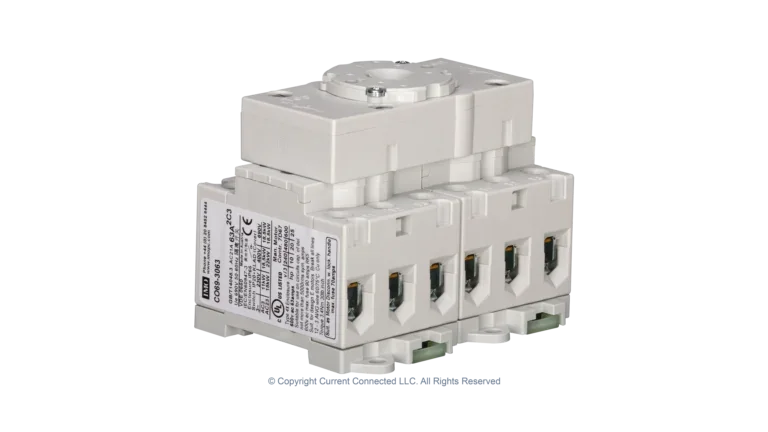 High quality photo of the IMO Changeover Switch, 3 Pole 63A Internal Switch. Photographed by Current Connected.