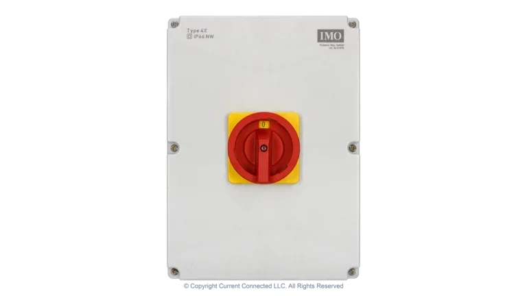 High quality photo of the IMO Changeover Switch, 3 Pole 63A Front. Photographed by Current Connected.
