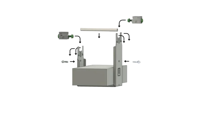 Image of the IntegraRack - IR-05RF1005 - IR-05 BallastBase Flat Roof Mount - Assembly View. Provided by IntegraRack