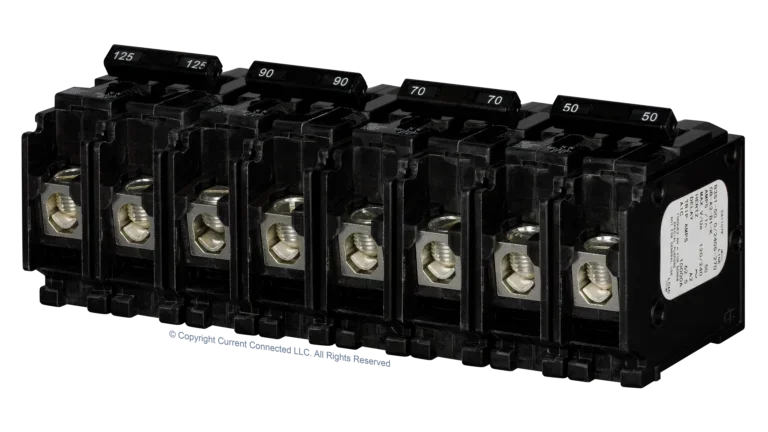 High quality photo of the EG4 - BSB AC Circuit Breaker Compatible with EG4 18kPV Hybrid Inverter - Group Image. Photographed by Current Connected