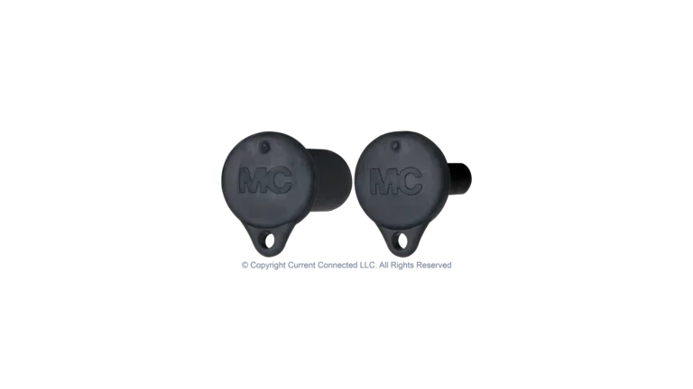 High quality photo of the Staubli - 32.0716-32.0717 - MC4 Sealing Caps - Plug Front Angled View. Photographed by Current Connected