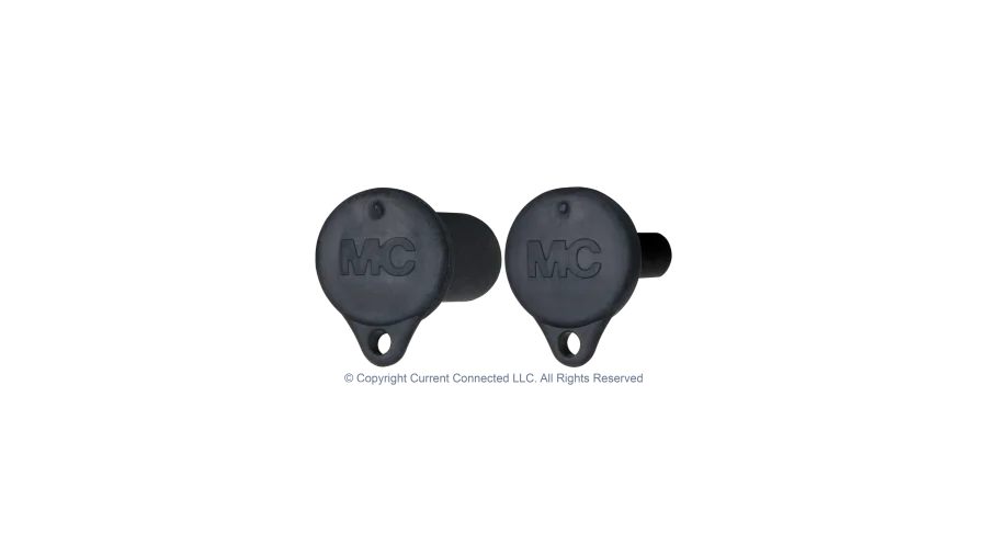 High quality photo of the Staubli - 32.0716-32.0717 - MC4 Sealing Caps - Plug Front Angled View. Photographed by Current Connected