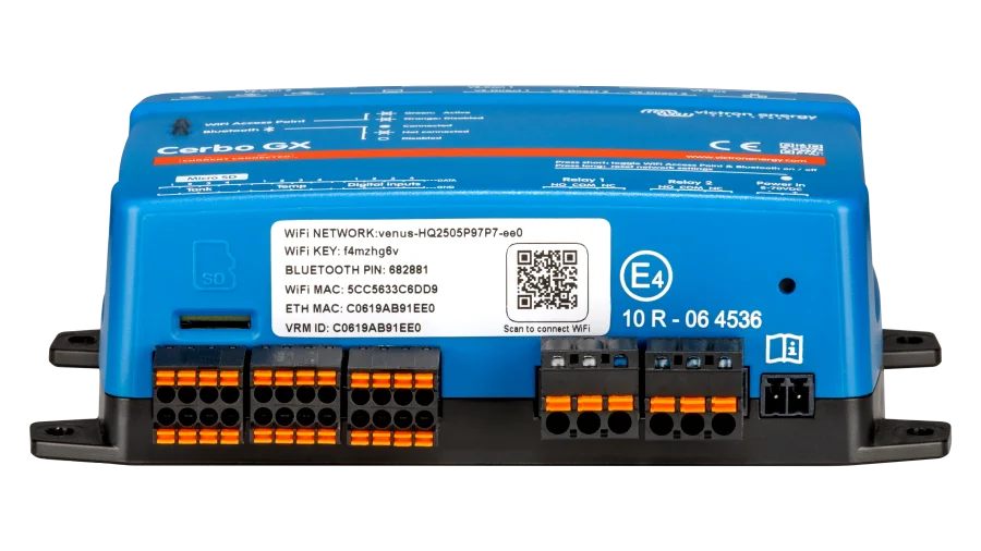 High quality photo of the Victron - BPP900451100 - Cerbo GX MK2 System Controller - Front View photographed by Current Connected