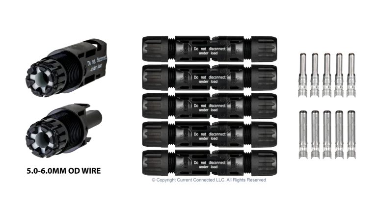 High quality photo of the Staubli - 56803 - Cable coupler MC4 5.0-6.0mm Cable OD - Listing View. Photographed by Current Connected