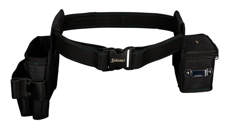 High quality photo of the Staubli - 32.0387 - Staubli Installer Tool Belt SET Installer tool belt SET - In Use View. Photographed by Current Connected