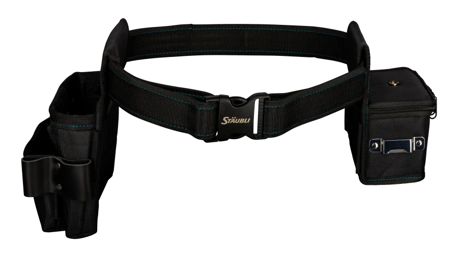 High quality photo of the Staubli - 32.0387 - Staubli Installer Tool Belt SET Installer tool belt SET - In Use View. Photographed by Current Connected