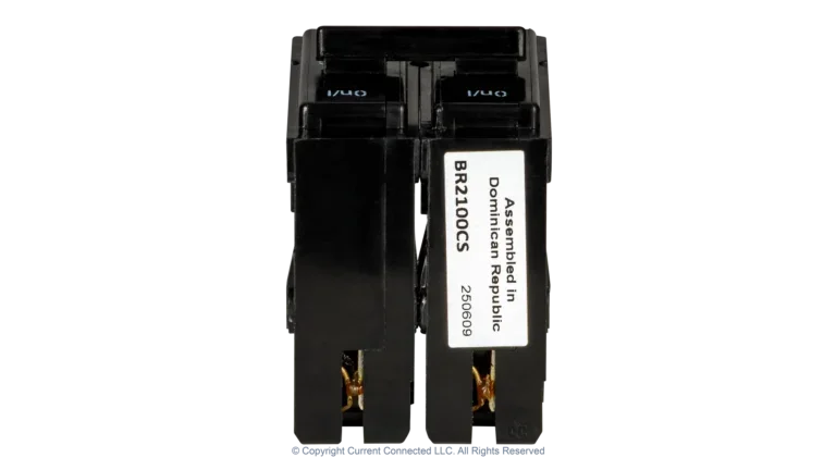 High quality photo of the Eaton - BR2100 - Double Pole Breaker 100A - Top View. Photographed by Current Connected