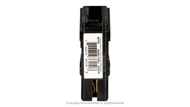 High quality photo of the Eaton - BR120 - Single Pole Breaker 20A -Top View. Photographed by Current Connected
