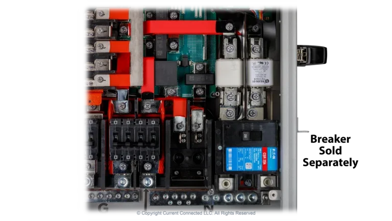 High quality photo of the Eaton - CSR2200N - CSR 200 Amp 2-Pole 25 kAIC Main Circuit Breaker - Installed In GridBoss. Photographed by Current Connected