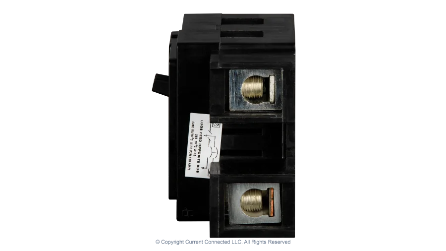 High quality photo of the Eaton - CSR2200N - CSR 200 Amp 2-Pole 25 kAIC Main Circuit Breaker - Side Terminal View. Photographed by Current Connected