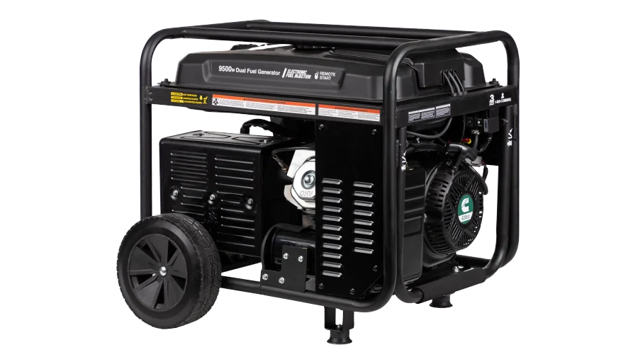 Cummins - A075C509 - Onan P9500DF EFI Dual-Fuel Portable Generator - Back View