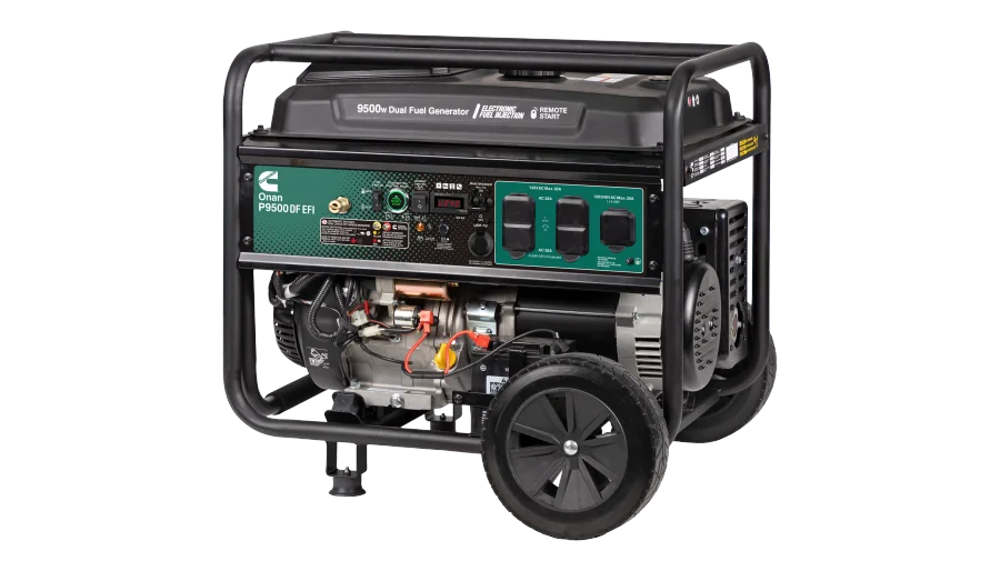 Cummins - A075C509 - Onan P9500DF EFI Dual-Fuel Portable Generator - Front View