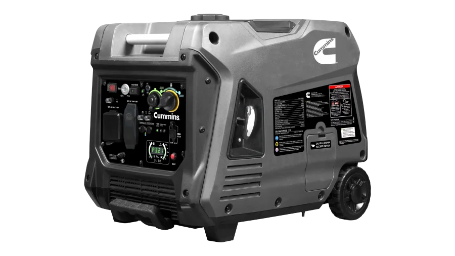 Cummins - A068H732 - Cummins - Onan P4500iDF Dual-Fuel Inverter Generator - Angled Right View