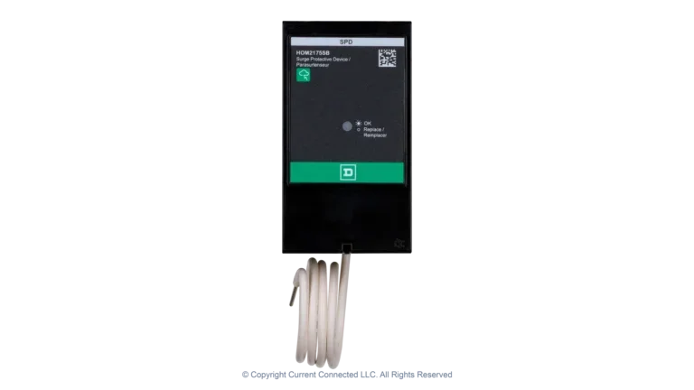 Square D Homeline Plug-in Surge Protector, Plug-In Device for Homeline Loadcenters, Secures Up to 25kA Surge Current per Phase