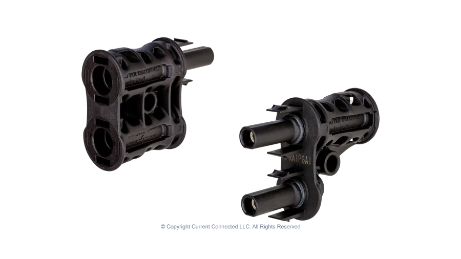 Stäubli Evo-2 Branch Plug and Socket Set for Paralleling 2 PV Strings, Branch Connectors for MC4-Evo 2 Connectors