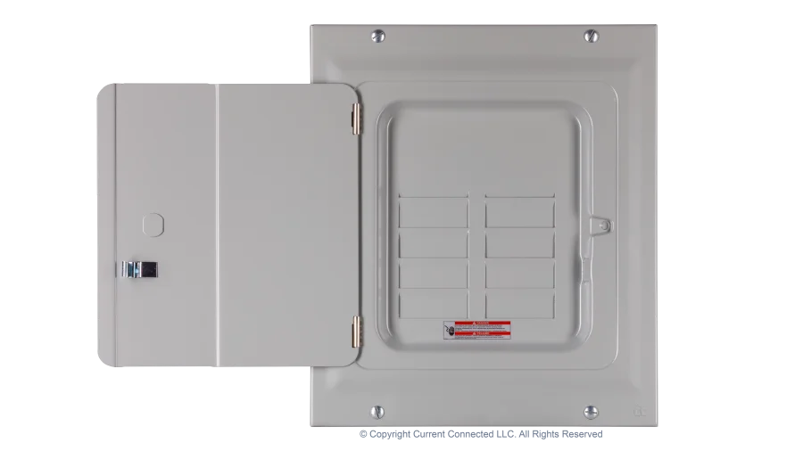 Eaton BR 125A 8-Space 16-Circuit Indoor Main Lug Loadcenter with Surface Door for Critical Loads or Small Main Panel