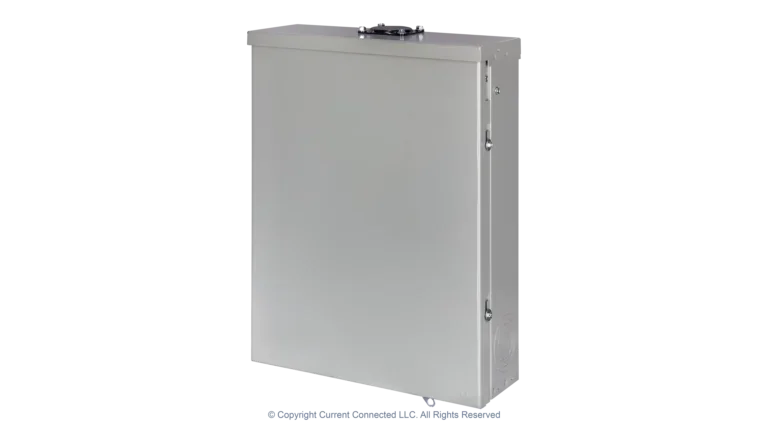 High quality photo of the Eaton - BRP125 - BR 125 AMP 16 Circuit Indoor Main Lug Loadcenter - Top Angle Front View. Photographed by Current Connected