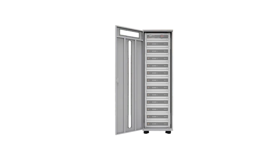 Pytes HV48100 12S Battery Cabinet, 13-Slot Battery Rack for Pytes V5 Batteries and Master Control, IP20 for Indoor Racking