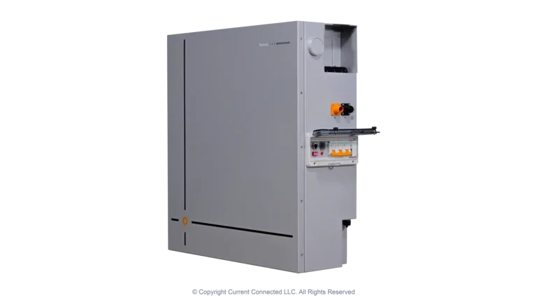 High quality photo of the Pytes V16 Lithium Battery Front Right Open View. Photographed by Current Connected