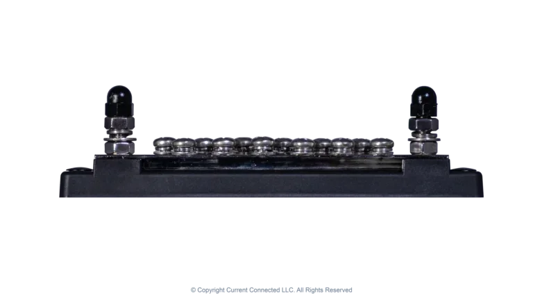 High quality photo of the Pytes 300A Busbars Front View without cover. Photographed by Current Connected