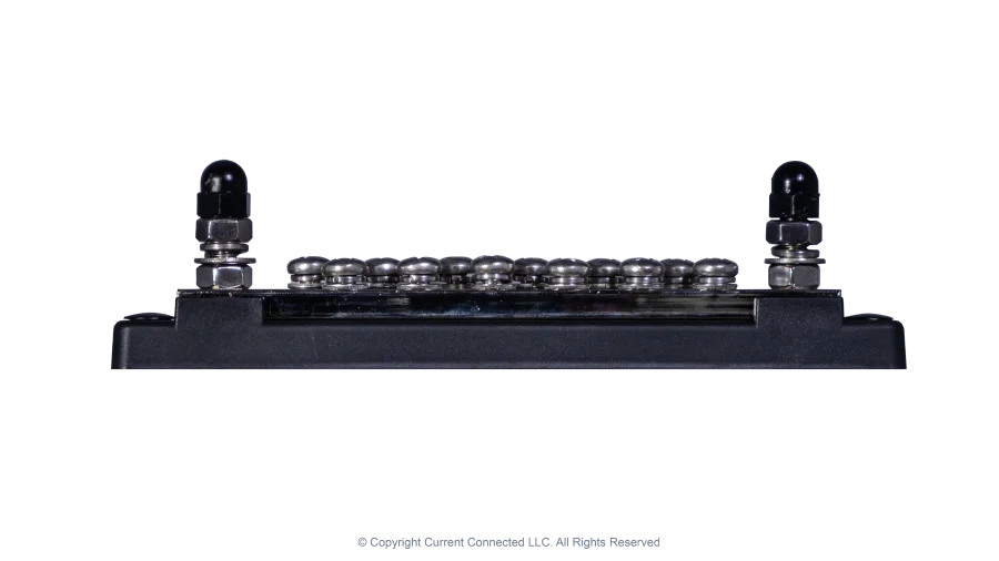High quality photo of the Pytes 300A Busbars Front View without cover. Photographed by Current Connected