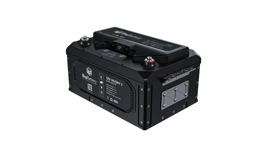 High quality photo of the Big Battery 12V Husky Front Right View. Photo sourced by Current Connected.
