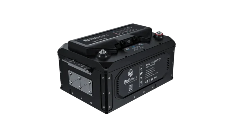 High quality photo of the Big Battery 24V Husky Front Right View. Photo sourced by Current Connected.