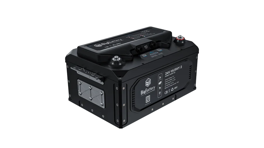 High quality photo of the Big Battery 24V Husky Front Right View. Photo sourced by Current Connected.