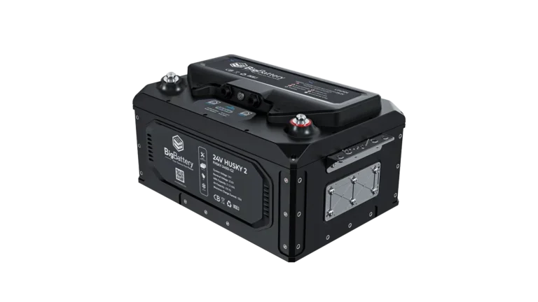 High quality photo of the Big Battery 24V Husky Front Left View. Photo sourced by Current Connected.